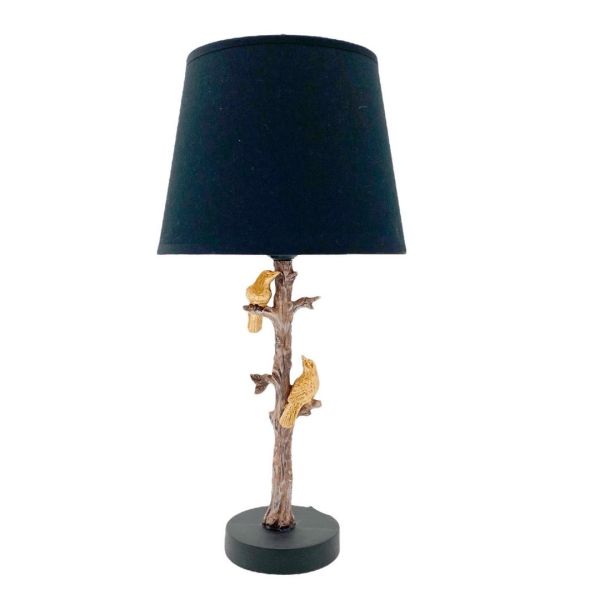 9 Inch Black Shade Table Lamp - L22 x W22 x H44 cm