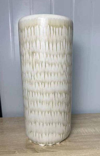 Drip Pattern Design Umbrella Stand - L20 x W20 x H46 cm - Cream/Beige