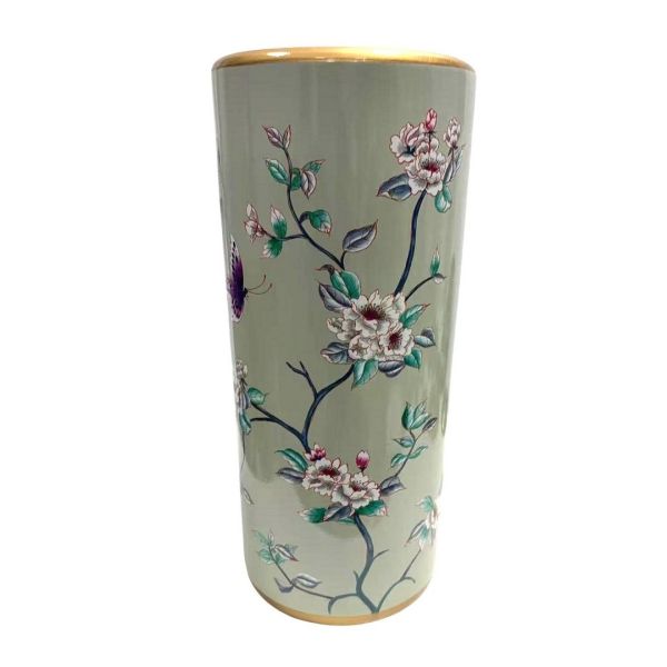 18 Inch Flower Print Umbrella Stand - Ceramic - L20 x W20 x H46 cm