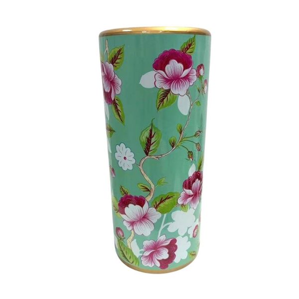 18 Inch Floral Umbrella Stand - Ceramic - L20 x W20 x H46 cm