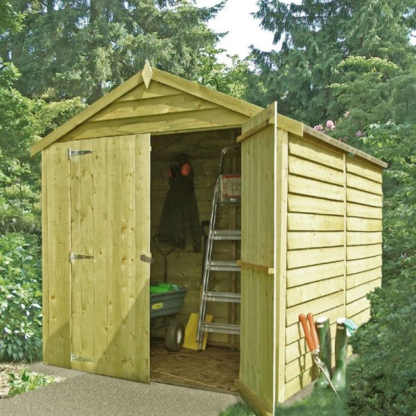 8 x 6 Feet Pressure Treated Overlap Garden Shed