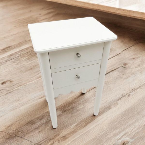 2 Drawer Bedside Table - L30 x W40 x H67 cm