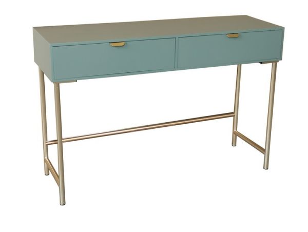 2 Drawer Bedside Table - Wood - L40 x W120 x H76 cm - Green