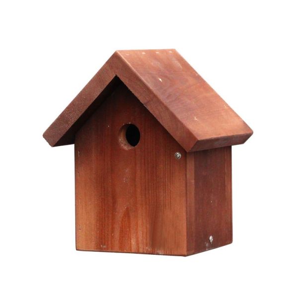 Apex Bird Box with 28mm Hole - European Redwood - L16.5 x W20 x H23.5 cm