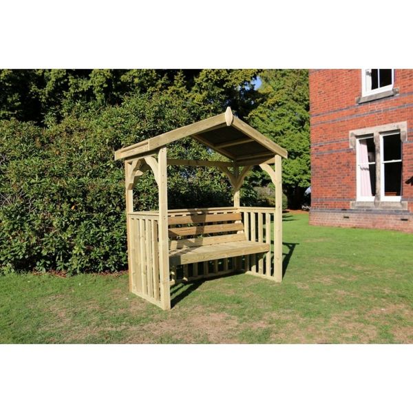 Anastasia 3 Seat Garden Arbour - L90 x W170 x H190 cm - Minimal Assembly Required - Set of Waterproof Cushions Included