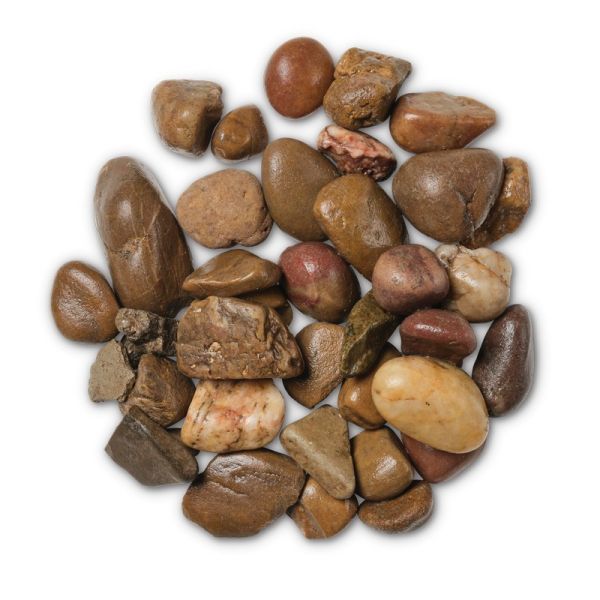 Coastal Shore Bulk Bag 850 kg Pebbles - 20-45 mm Mixed Brown Quartzite Stone - L10 x W10 x H8 cm