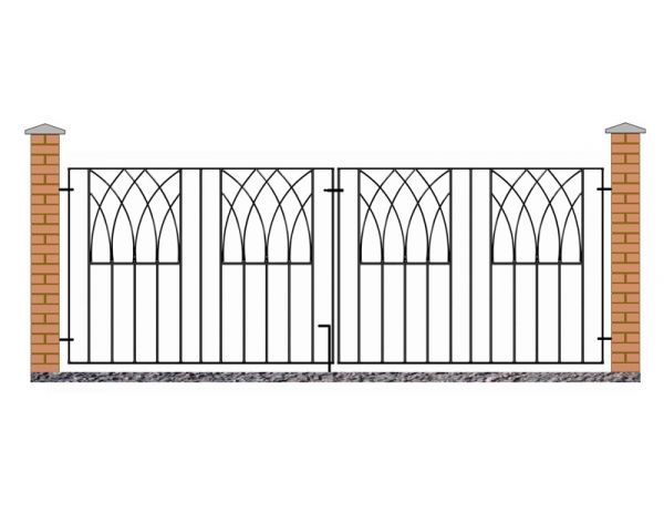 Abbey Modern Double (Driveway) Gate - W244.5 x H81.2 cm
