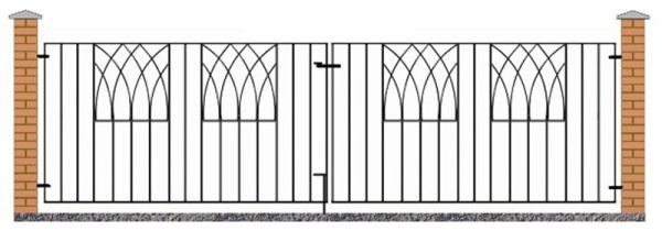 Abbey Modern Double (Driveway) Gate Fits Opening 3065-3125 mm