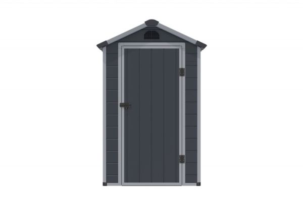 4 x 6 Airevale Plastic Apex Shed - L192 x W134 x H204 cm - Dark Grey