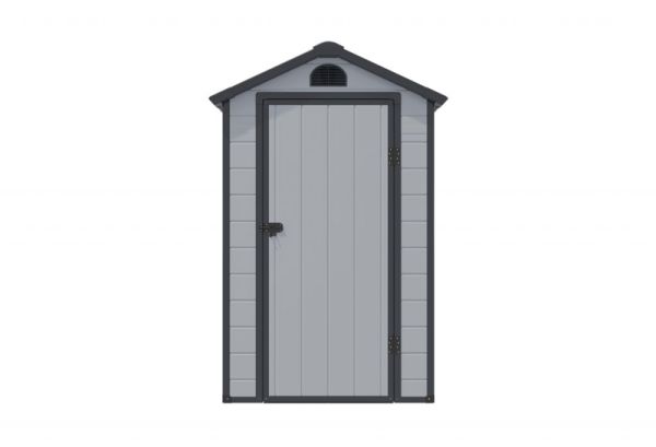 4 x 6 Airevale Plastic Apex Shed - L192 x W134 x H204 cm - Light Grey