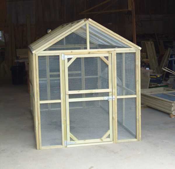 All Cooped Up Poultry/Pet run - 12ft x 6ft x 6ft apex roof - galv. Wire Mesh Apex Roof - 3/4
