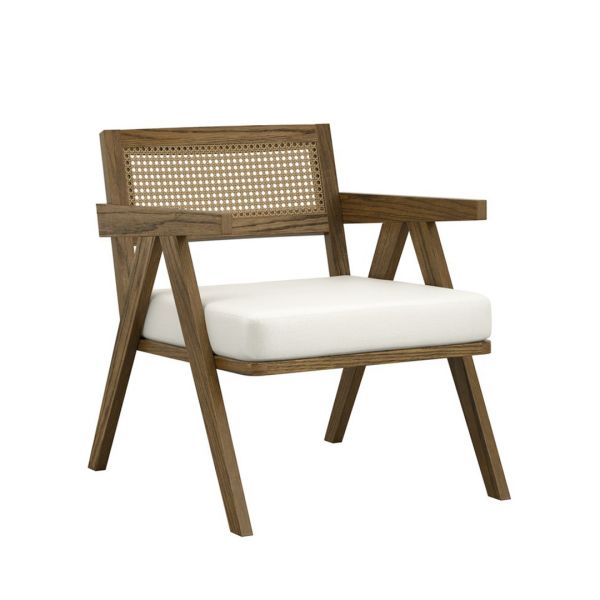 Arizona Indoor Chair - Weave/Pine - L71.5 x W63 x H74 cm - Ecru/Smoked - Flat Pack