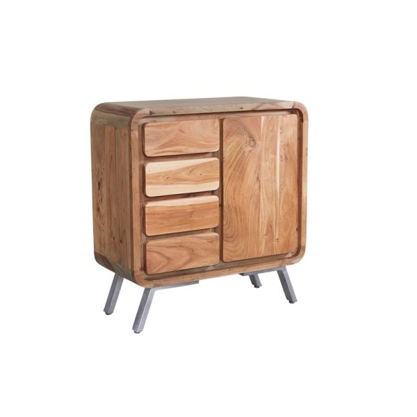 Aspen Medium Sideboard - Metal/Wood - L40 x W85 x H90 cm