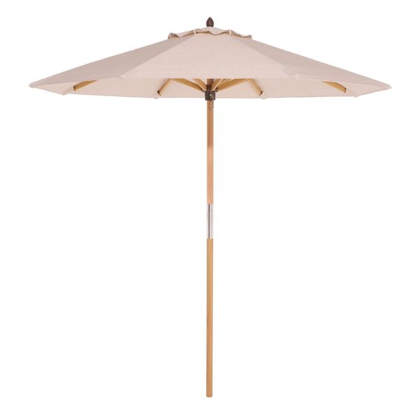 2.0m Ashdown Wooden Parasol - Timber - L197 x W197 x H219.5 cm - Natural