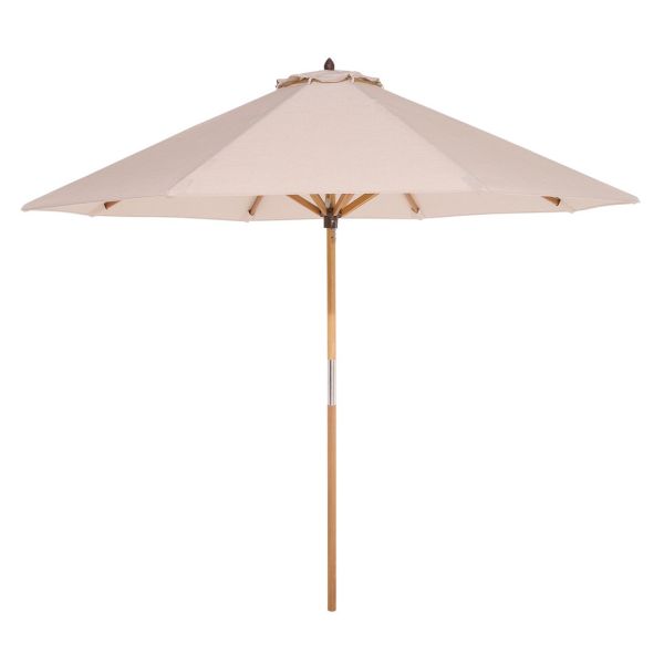 2.5m Ashdown Wooden Parasol - Timber - L247 x W247 x H240 cm - Natural