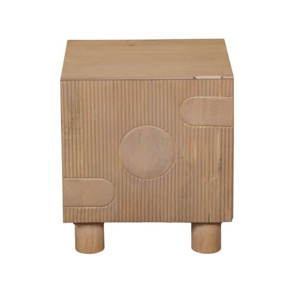 Austin Bedside Table - Solid Wood - L40 x W45 x H50 cm - Brown