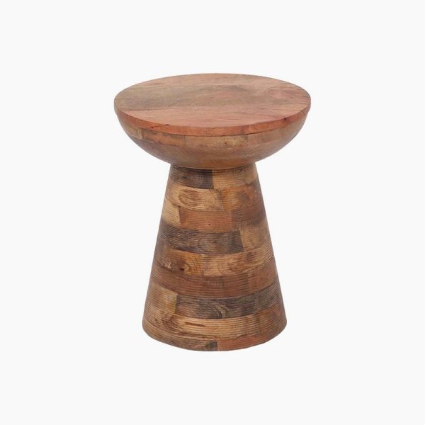 Cole Conical End Table - Mango Wood - L35 x W35 x H50 cm - Natural