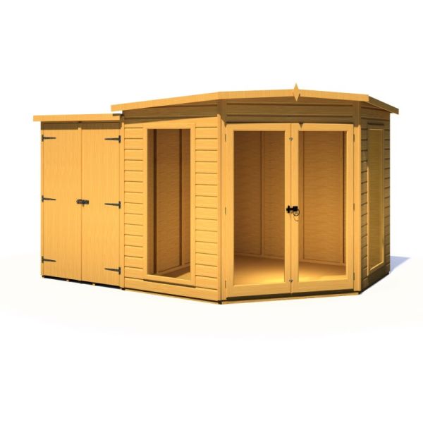 8 x 12 Feet Barclay with Side Shed - L127.4 x W237.3 x H190.2 cm