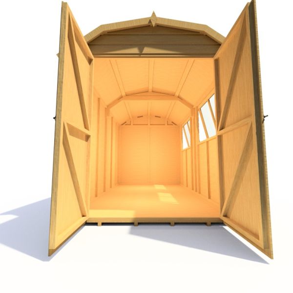 10 x 6 Feet Barn DD Premium Sheds - L197.8 x W311.4 x H212.8 cm