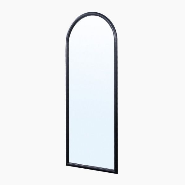 Juniper Sleek Arched Mirror - Mango Wood - L180 x W70 x H2.5 cm - Black
