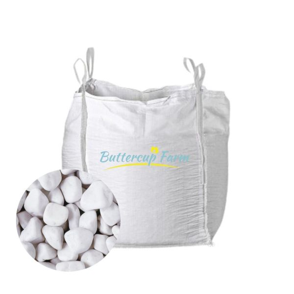 White Cobbles - Premium Aggregate Bulk Bag - 850 Kilos