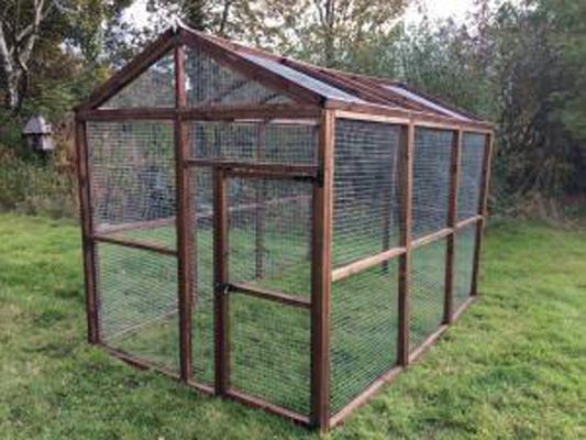 Contact us for a quote for a Made to measure, bespoke Chicken run. Treated timber animal enclosure with heavy duty galvanised wire mesh.