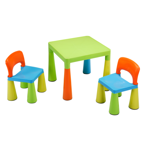 Children's Table & Chairs Set - Multicoloured