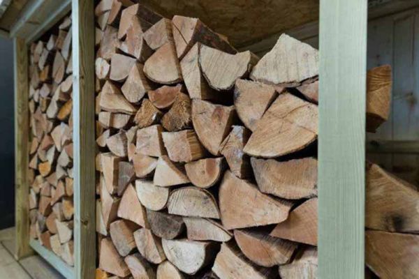 Billington Log Store Large - L96 x W227.8 x H123 cm - Timber