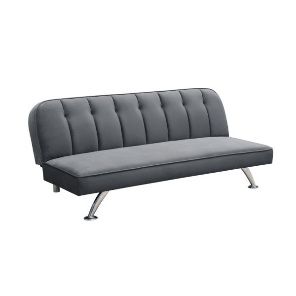Brighton Indoor Sofa Bed - Velvet - L85 x W180 x H76 cm - Grey