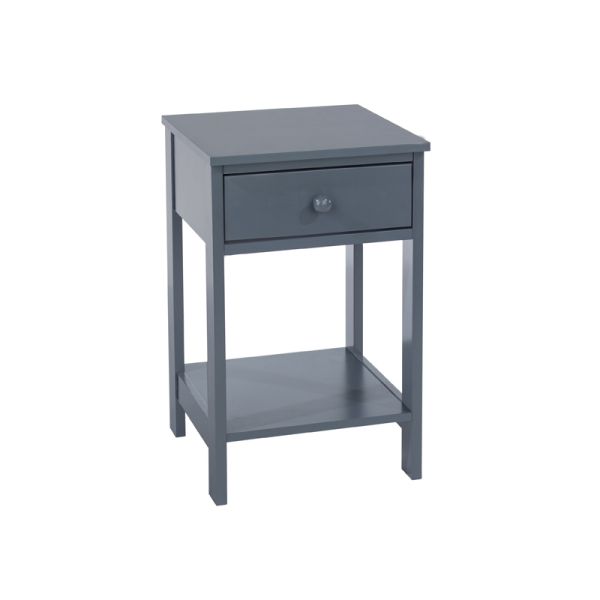 Shaker, 1 Drawer Petite Bedside Cabinet - MDF - 30 x 30 x 49 cm - Blue