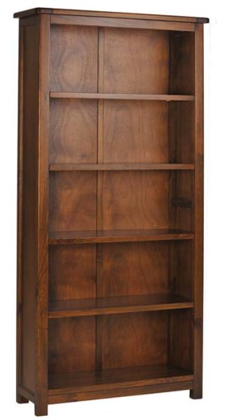 Boston Tall Bookcase - Pine - 90 x 30 x 180 cm - Dark Brown
