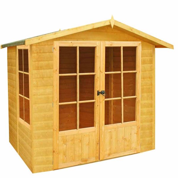 Buckingham 7 x 7 Feet Double Door with Opening Window Pressure Treated Summerhouse