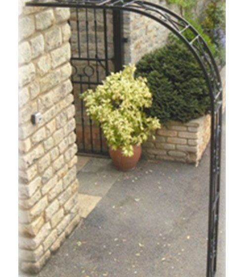 Buckingham Wall Fix Arch (Including 2 Ground Spikes) Bare Metal/Ready to Rust - Steel - L30.4 x W127 x H218.4 cm