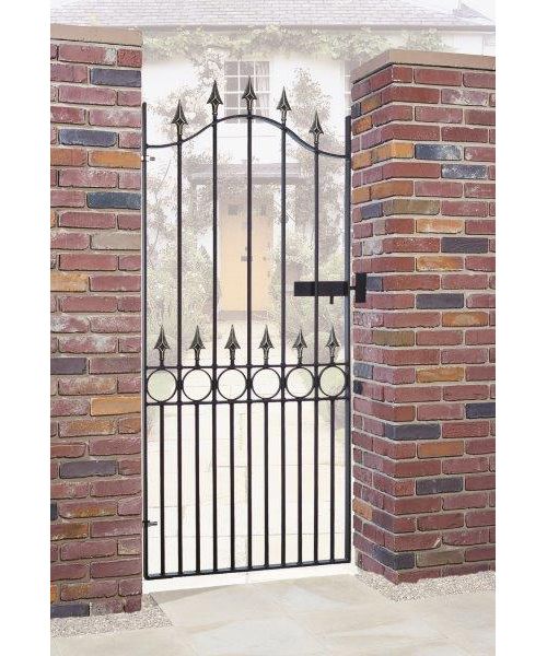 Balmoral Premium Range Spear Top Tall Single Gate - Solid Steel - Fits Gap of 914 mm x 1905 mm High - Primed