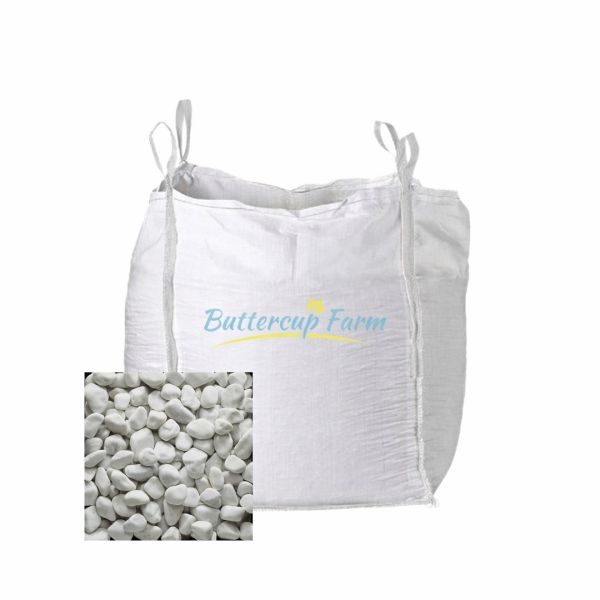 White Dover Cobbles - 50-70 mm - Premium Aggregate Bulk Bag - 850 kilos