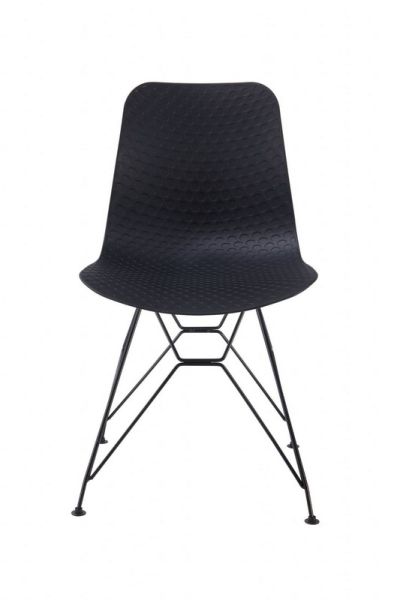 Celle Chairs (Pack of 4) - Plastic - L46 x W45.5 x H79.5 cm - Black