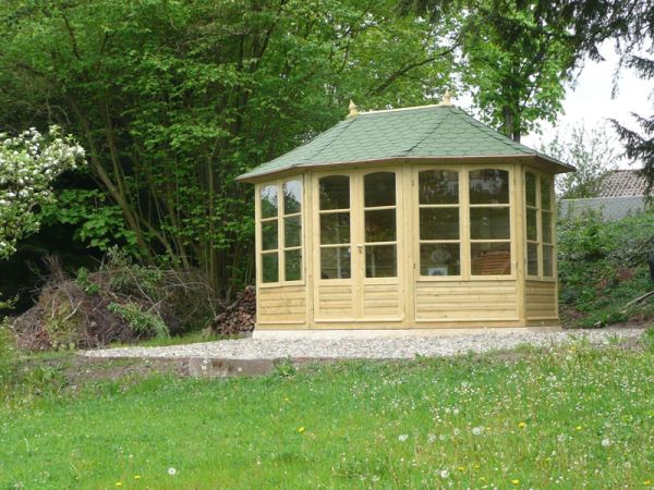 Harrogate Large Summerhouse Pavilion - Pressure Treated Timber - L365 x W270 x H310 cm