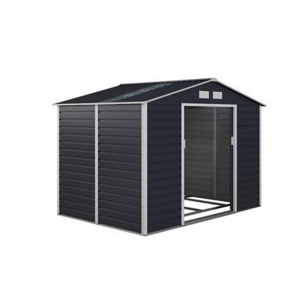 Cambridge Shed - Style 3 - Galvanised Steel - H277 x W319 x L198 cm - Grey