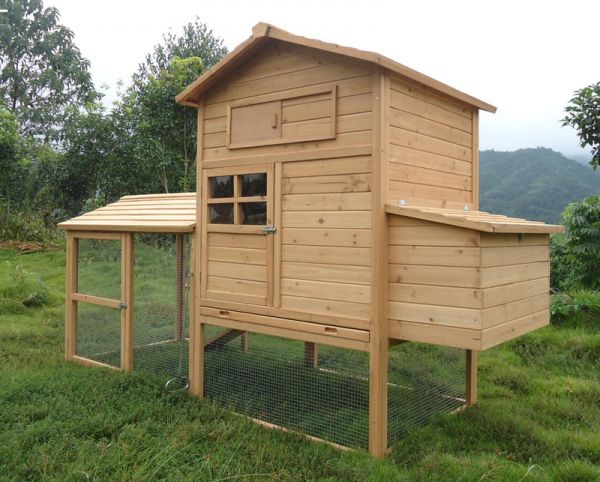Lawford 4 to 8 Hen Poultry Coop and Run - L113 x W81 x H156.5 cm