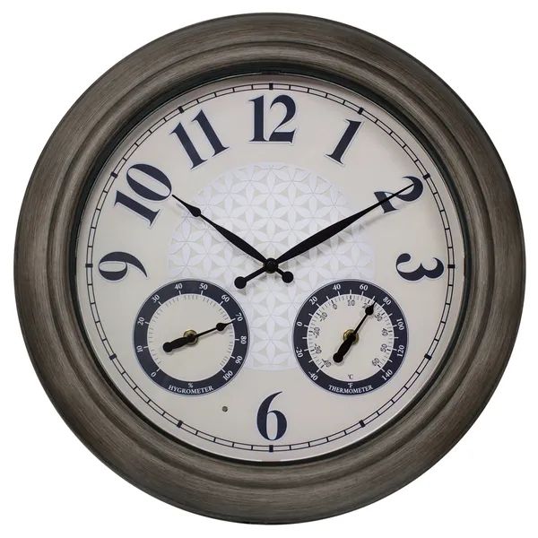 Station Clock - Oak - L46 x W8 x H46 cm - Grey