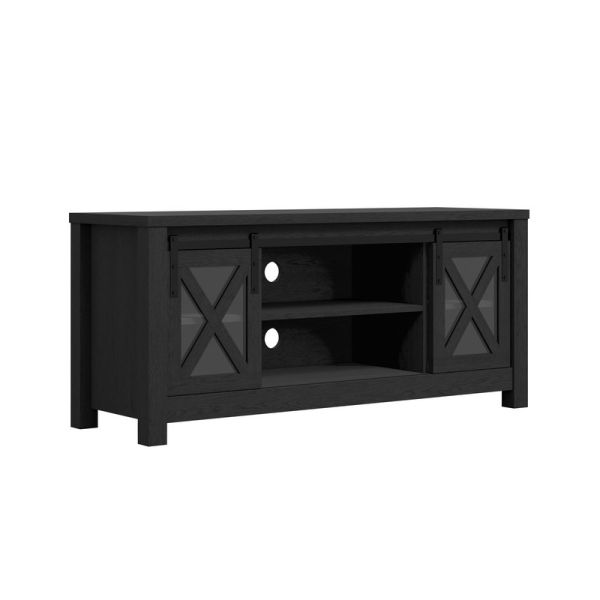 Clover Media Unit - Engineered Wood - L39 x W119 x H55 cm - Black - Flat Pack