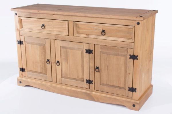 Corona Medium Sideboard - Pine - 132 x 43 x 80.6 cm - Antique Waxed Pine