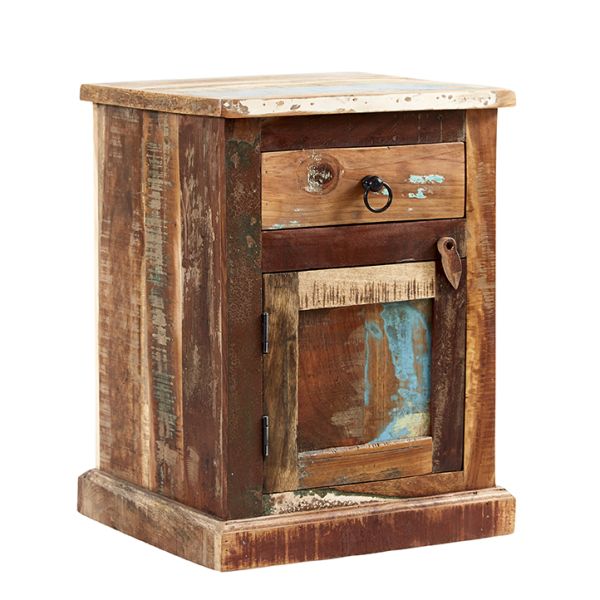 Coastal Bedside Table - Wood - L40 x W45 x H60 cm