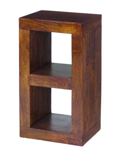 Dakota 2 Hole Display Unit - Mango Wood - L35 x W44 x H81 cm - Dark Finish