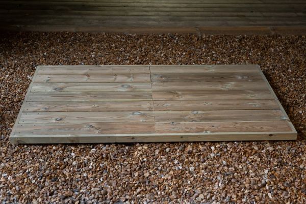 Not sold individually - Optional Extra - Double Deck Base - Sizes 140/180/240L/Recycle Box - Timber - L92.4 x W162 x H5 cm