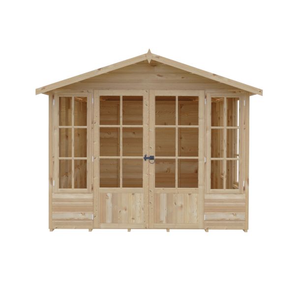 Delmora 8 x 12 Shiplap Summerhouse - Wood - L2456 x W3582 x H2174 mm