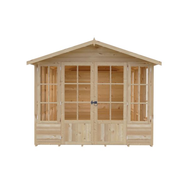Delmora 8 x 16 Shiplap Summerhouse - Wood - L477.6 x W245.6 x H217.4 cm