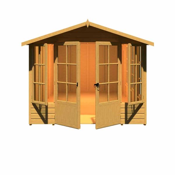 Delmora 8 x 16 Shiplap Summerhouse - Wood - L2456 x W4776 x H2174 mm