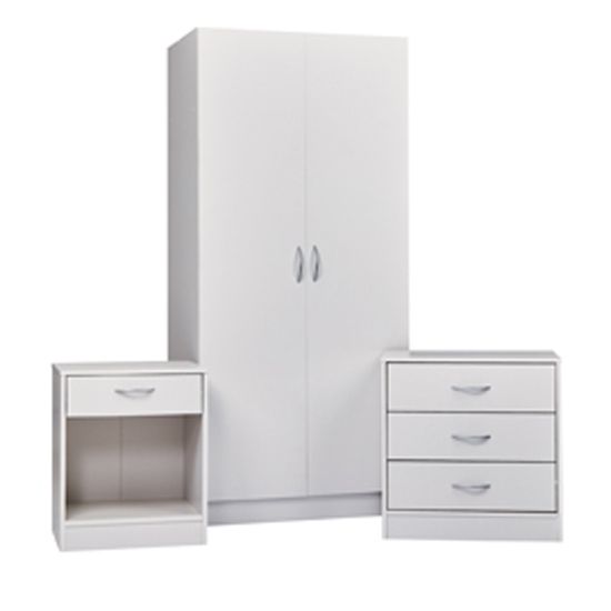 Delta Bedroom Set - Wood - L53 x W79 x H176 cm - White