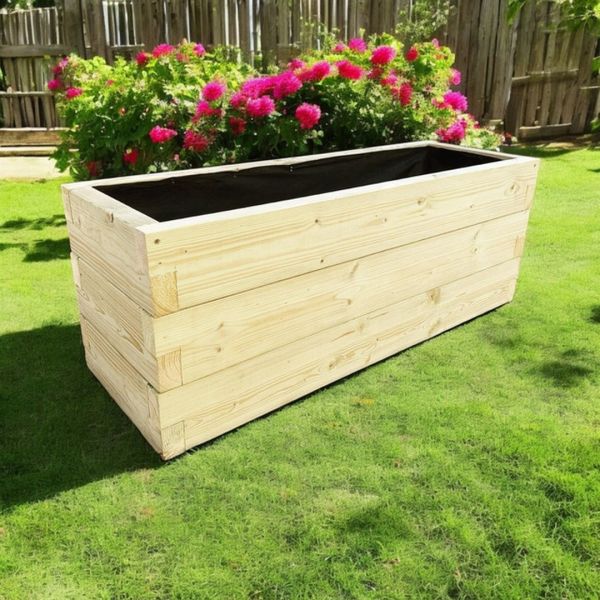 Suffolk Planter - Wood - L235 x W40 x H45 cm